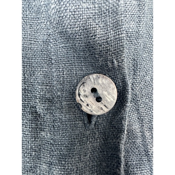 Bryn Walker Tunic Top Size Large Blue Linen Lagenlook Minimalist - Picture 8 of 13